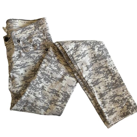 Rag & Bone Gray Digital Camo Skinny Jeans - Picture 3 of 9